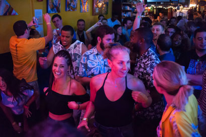 The crowd at The Middle East in Cambridge loving Different StrokeZ live show!